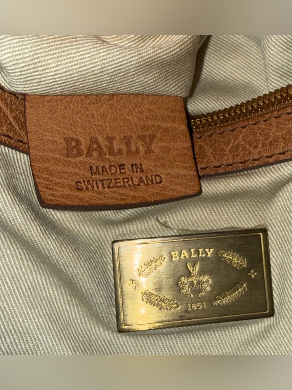 Bally Brownish Red Leather Shoulder Bag with Charm Accents - Picture 13 of 16